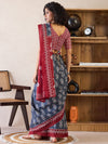 Saree Mall Women's Cotton Grey Printed Ready To Wear With Blouse Piece-RTWMINAXI6402