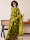 Saree Mall Women's Cotton Olive Printed Ready To Wear With Blouse Piece-RTWMINAXI6602