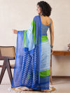 Saree Mall Women's Cotton Light Blue Printed Ready To Wear With Blouse Piece-RTWMINAXI6802