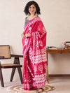 Saree Mall Women's Cotton Pink Printed Ready To Wear With Blouse Piece-RTWMINAXI7104