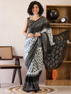 Saree Mall Women's Cotton White Printed Ready To Wear With Blouse Piece-RTWMINAXI7203