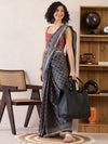 Saree Mall Women's Cotton Teal Blue Printed Ready To Wear With Blouse Piece-RTWMINAXI7304