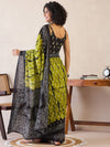 Saree Mall Women's Cotton Olive Printed Ready To Wear With Blouse Piece-RTWMINAXI7402