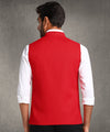 Hangup Men Standard Solid Men's Indian Wear-Red_1_6_Nehru