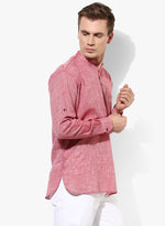 Hangup Men Slim Solid Men's Indian Wear-RedKurta