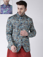 Hangup Men Standard Printed Men Formalwear-ReversibleD105D106Blazer