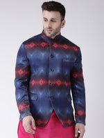 Hangup Men Standard Printed Men Formalwear-ReversibleD112D111Blazer