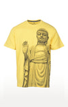 Huetrap Yellow Mens Short Sleeve Graphic Printed Tshirt-HT16MKGRAYLW00314