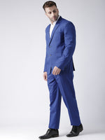 Hangup Men Standard Solid Men Formalwear-RoyalBlueBlazer