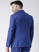 Hangup Men Standard Solid Men Formalwear-RoyalBlueBlazer