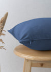 Solid Royal Blue 100% cotton plain cushion cover for sofa-230455080