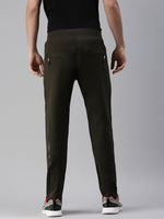 Men Solid Olive Regular Fit Trackpant-S-885-Olive