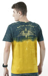 Huetrap Yellow Mens Short Sleeve Graphic Printed Tshirt-HT17MKGRAYLW00607