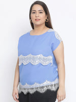 Ocean Glory Lace Plus Size Women Top