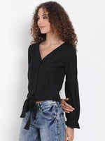 Black Knot Me Pretty Crop Top