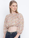 Ultra mesmeric multicolour women crop top