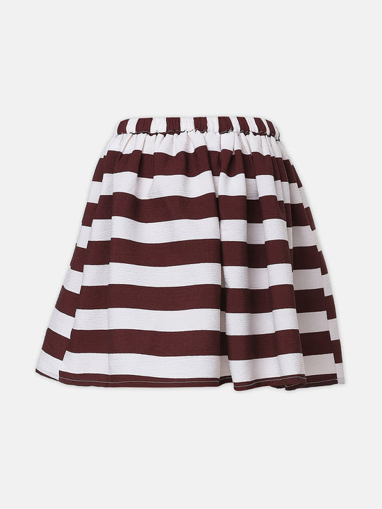 Little hunk wine color girl skirt