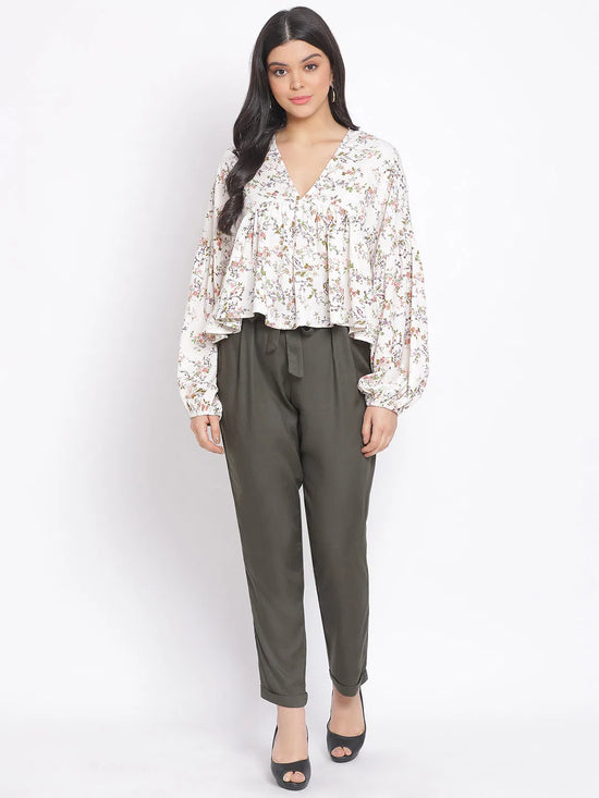 Khaki Mellow Women Pant