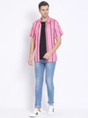 Pink Pattern Stripe Men’s Shirt