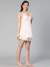 Adorable peach color ruffled & elasticated women nightwear shorts