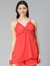 Looker vibrant red ruffled women nightwear top