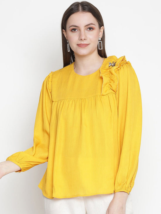 Sunlit Ruffled women Top