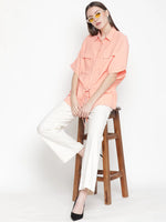 Hunky Dory tie-knot women oversized shirt