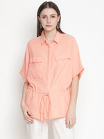 Hunky Dory tie-knot women oversized shirt