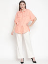 Hunky Dory tie-knot women oversized shirt