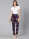 Glanced of florals elasticated women pant