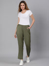 Loud solid green women pants