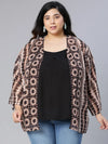 Plus Geoment Polyester Print shrug