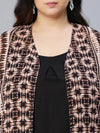 Plus Geoment Polyester Print shrug