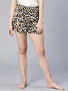 New Animal Print Multicolor Elasticated High Waist Women Nightwear Shorts