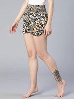 New Animal Print Multicolor Elasticated High Waist Women Nightwear Shorts