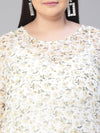 Women Floral Print Multicolor Round Neck Long Sleeve Plus Size Top-S23128PBL002