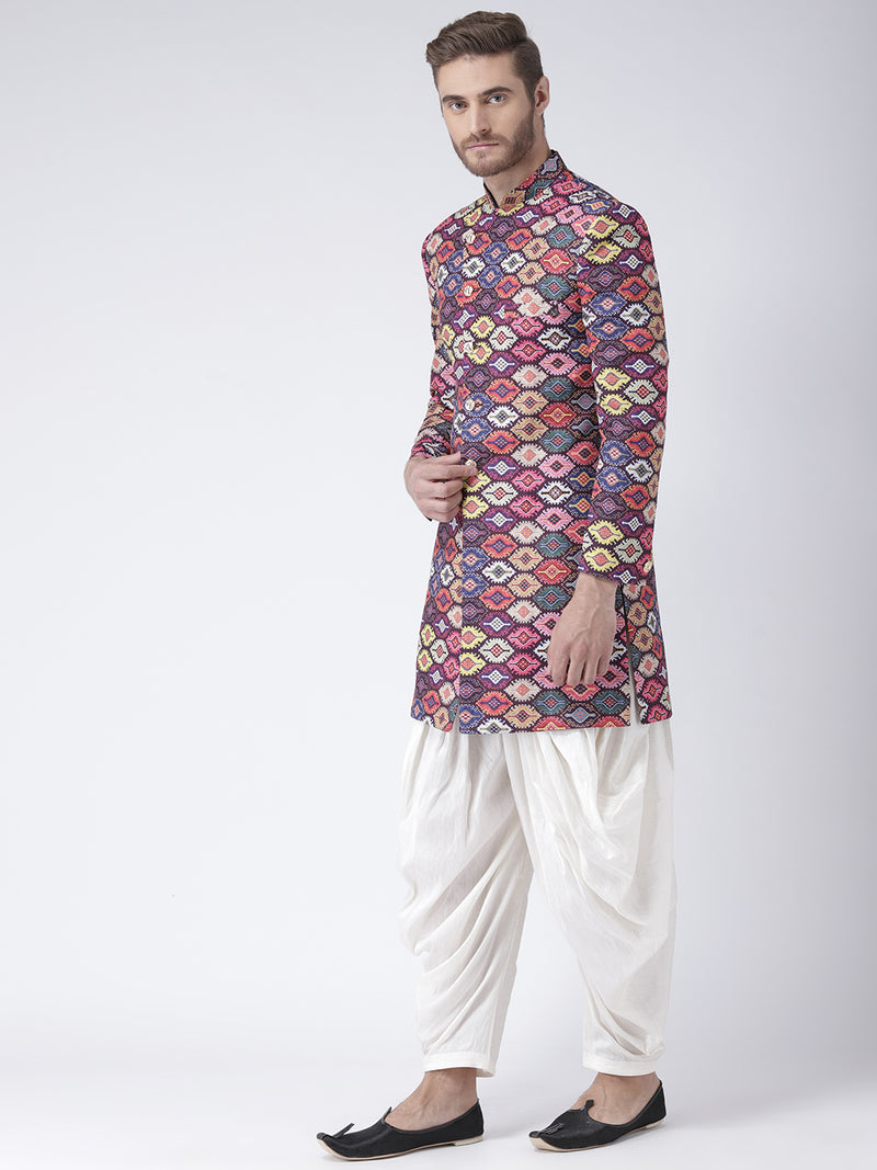 Hangup Men Standard Printed Men's Indian Wear-S4Indo112