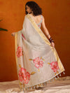 Saree Mall Women's Organza Light Blue Printed Designer Saree With Blouse Piece-SALILA145