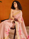 Saree Mall Women's Organza Pink Printed Designer Saree With Blouse Piece-SALILA146