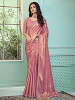 Saree Mall Women's Georgette Pink Embellished Designer Saree With Blouse Piece-SALSA7810