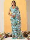 Saree Mall Women's Georgette Light Blue Embellished Designer Saree With Blouse Piece-SANCHI104