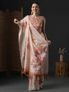 Saree Mall Women's Organza Peach Printed Designer Saree With Blouse Piece-SANKARI402