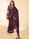 Saree Mall Women's  Blend Magenta Printed Designer Saree With Blouse Piece-SANTONI116