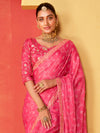 Saree Mall Women's Chiffon Pink Embellished Designer Saree With Blouse Piece-SANVI2009