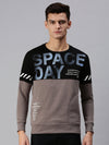 Men Graphic Print Black Sweatshirt-SCAW34-Blackgrey