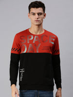 Men Graphic Print Multi Sweatshirt-SCAW34-Redblack