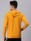 Men Hooded Solid Yellow Sweatshirt-SCPW140-Mustard