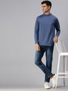 Men Solid Blue Sweatshirt-SCPW197-Blue