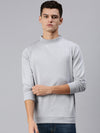 Men Solid Grey Sweatshirt-SCPW197-Grey