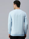 Men Striped Blue Sweatshirt-SCPW216-Blue